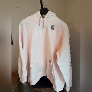 Carhartt Soft Pink Pullover Hoodie Woman 3X Relaxed Fit